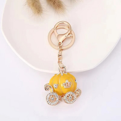 Fantastična princeza bundeva privjesak za ključeve Kristalni Hallowmas Fairytale privjesak za ključeve Oslikana torbica Torba Privjesak Držač privjeska za ključeve