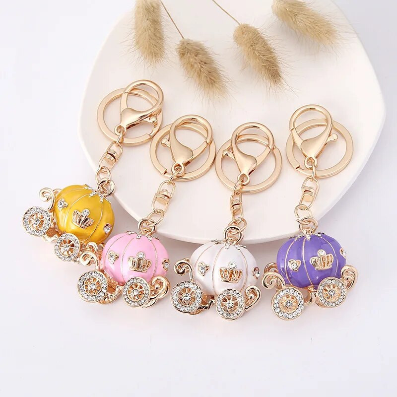 Fantastična princeza bundeva privjesak za ključeve Kristalni Hallowmas Fairytale privjesak za ključeve Oslikana torbica Torba Privjesak Držač privjeska za ključeve