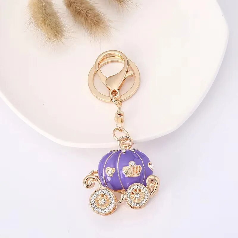 Fantastična princeza bundeva privjesak za ključeve Kristalni Hallowmas Fairytale privjesak za ključeve Oslikana torbica Torba Privjesak Držač privjeska za ključeve