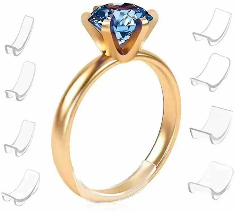 Νέο αυτοκόλλητο με διαφανές εσωτερικό δακτύλιο 8 τμχ για μεγάλου μεγέθους δαχτυλίδια Anti Lost Invisible Ring Fixed Sightener Reducer Reducer Reducer