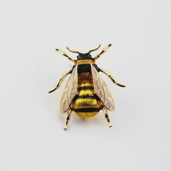 Брошки с емайлирани пчели Дамска сплав Жълта пчелна брошка с насекоми Празничен подарък Брош Банкетни игли