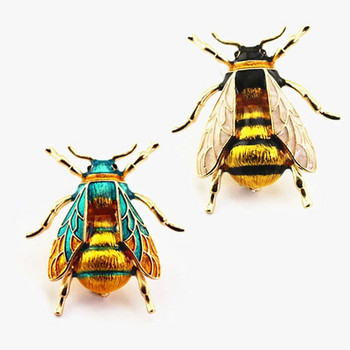 Σμάλτο Bumblebee καρφίτσες Γυναικείες κράμα Κίτρινο έντομο μέλισσας καρφίτσα διακοπών Δώρο φυλλάδιο καρφίτσες συμποσίου