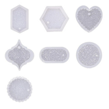 DIY Diamond Listing Crystal Epoxy Resin Mold Aromatherapy Κρεμαστό σαπούνι Μπρελόκ Hangtag Καλούπι σιλικόνης