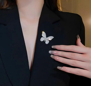 Fashion New Butterfly Rhinestone καρφίτσες καρφίτσες για γυναίκες Κομψοί γάμοι Δώρο δεξιώσεων Αξεσουάρ ρούχων Καρφίτσες για πέτο