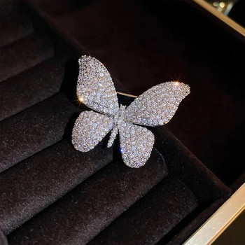 Fashion New Butterfly Rhinestone καρφίτσες καρφίτσες για γυναίκες Κομψοί γάμοι Δώρο δεξιώσεων Αξεσουάρ ρούχων Καρφίτσες για πέτο