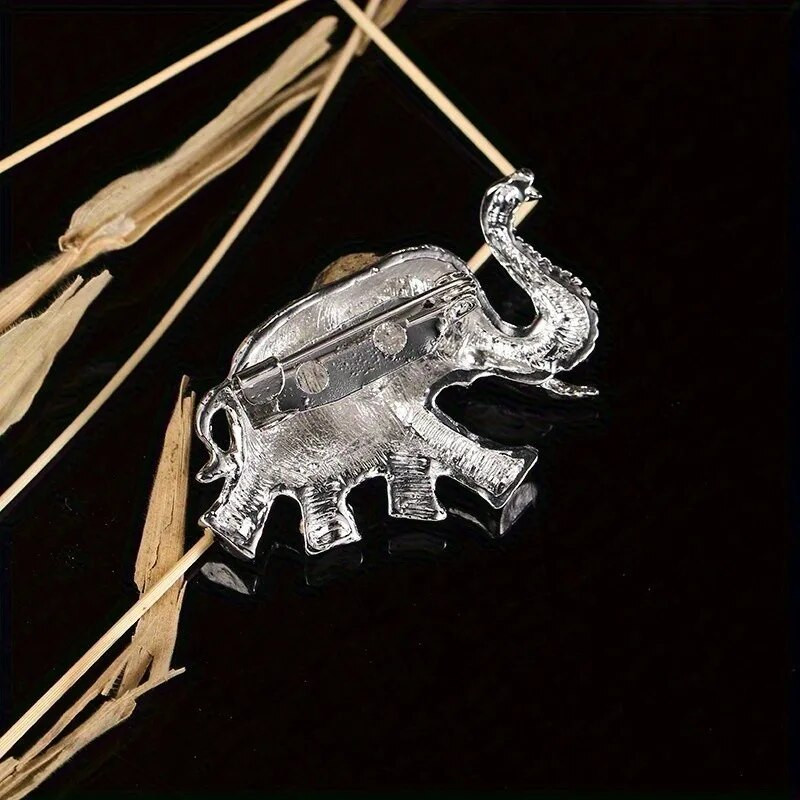 Γυναικεία ανδρική καρφίτσα από στρας ελέφαντα vintage έμβλημα ζώων κοσμήματα αξεσουάρ
