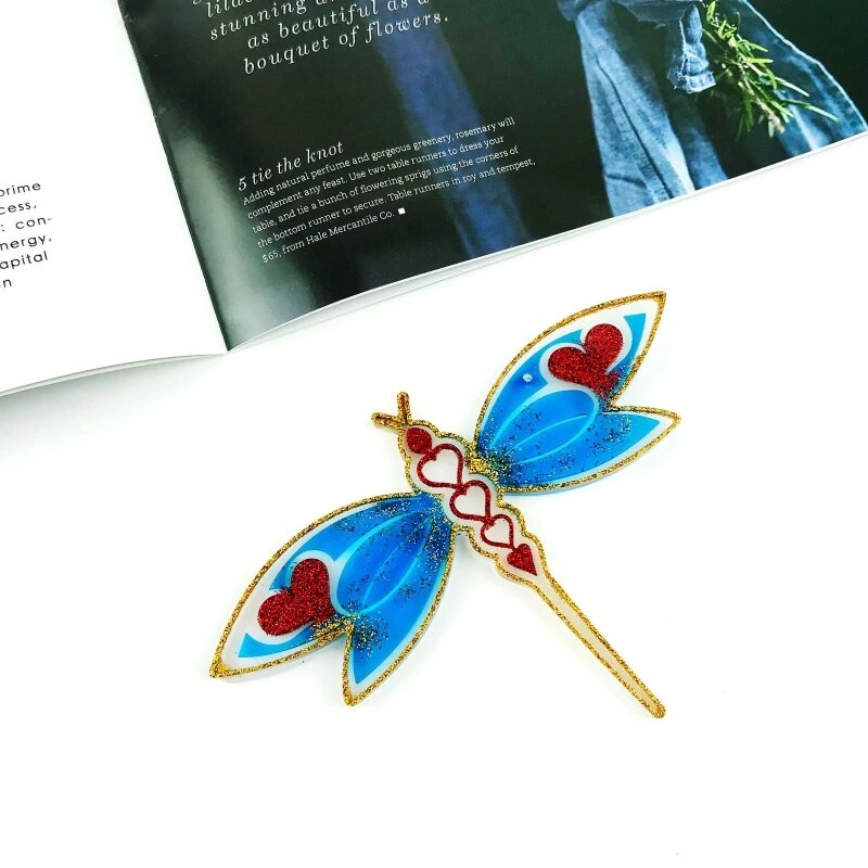 Ρητίνη χύτευση καλούπι σιλικόνης σε σχήμα λιβελλούλη Μπρελόκ Κρεμαστό καλούπι κοσμημάτων DIY