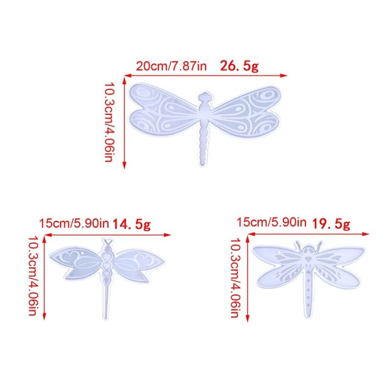 Ρητίνη χύτευση καλούπι σιλικόνης σε σχήμα λιβελλούλη Μπρελόκ Κρεμαστό καλούπι κοσμημάτων DIY