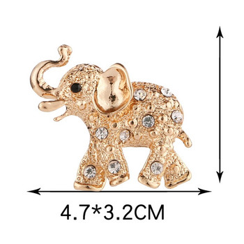 Χαριτωμένο ανδρικό στρας Ένθετο σμάλτο ελέφαντα Ζώο καρφίτσα καρφίτσα Τσάντα δώρο Καρφίτσα για γυναίκες Καρφίτσες Κασκόλ Ρούχα Κοσμήματα Καρφίτσα