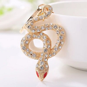 XDPQQ slatka zmija privjesak za ključeve poklon ženska torba privjesak novi trodimenzionalni metalni privjesak za ključeve torba za ključeve automobila ukrasni nakit