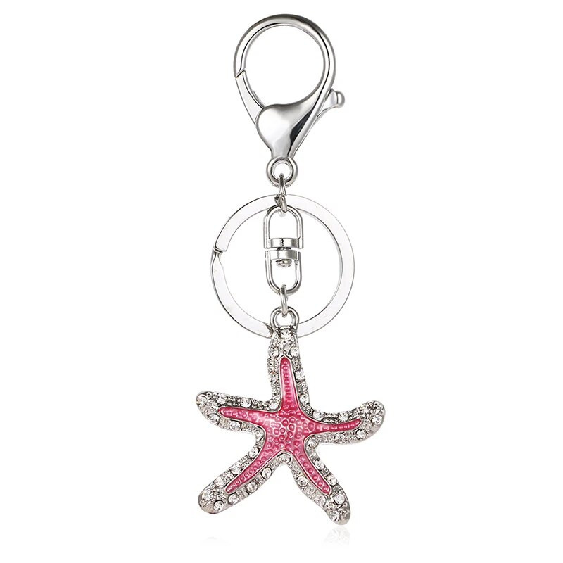 2020. gada modes jaunas krāsas kalnu kristāls, jauks, pilināms eļļas jūras zvaigzne, metāla soma, maka atslēgu piekariņš