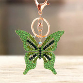 Jauki kalnu kristāla lieli zaļi spārni tauriņš atslēgu piekariņš Dzīvnieku kukaiņu atslēgu piekariņš atslēgu piekariņa turētājs kulons atslēgu piekariņš