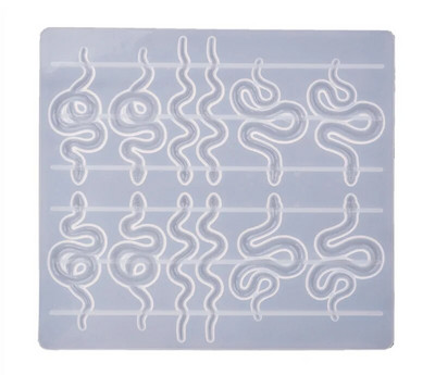 DIY Κρυστάλλινο καλούπι εποξειδικής ρητίνης Φίδι Κεφάλι Σκουλαρίκια Φίδι Καρφωτά Σκουλαρίκια Μπρελόκ Καλούπι σιλικόνης καθρέφτης