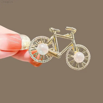 Модна брошка във формата на велосипед Мъже Жени Колоездене за свободното време Спортни подаръци Значки за колоездачи Спортни игли за ревери Колоездене Бижута Подарък за велосипедисти