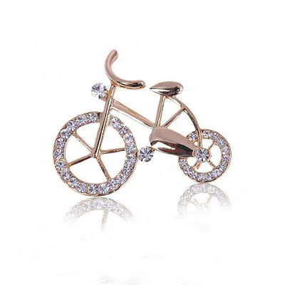 Модна личност Кристална брошка за велосипед Мъже и жени Подарък Модни аксесоари за костюми Игла Брошка за булка за жени