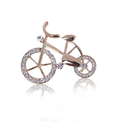 Modes personības kristāla velosipēdu sakta vīriešiem un sievietēm Dāvanu modes uzvalku aksesuāri Adatu līgavas sakta sievietēm