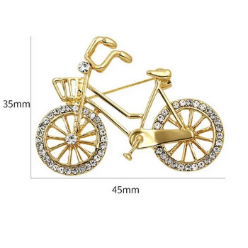 Нова брошка във формата на велосипед Мъже и жени Свободно време Колоездене Спортни игли за ревери Значки за дрехи Игли за ревери Бижута Biker Gift