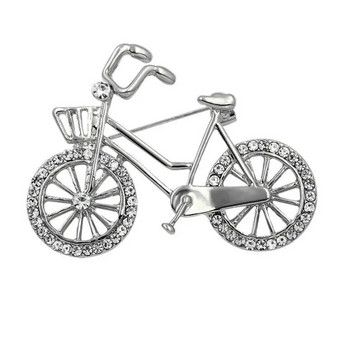 Нова брошка във формата на велосипед Мъже и жени Свободно време Колоездене Спортни игли за ревери Значки за дрехи Игли за ревери Бижута Biker Gift