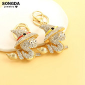 Creative Full Rhinestones Κρύσταλλοι Μπρελόκ ζώων Σμάλτο Cartoon Magic Snake κρεμαστό μπρελόκ Τσάντα τσάντα μόδας Αξεσουάρ μόδας