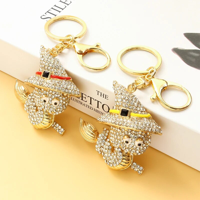 Creative Full Rhinestones Κρύσταλλοι Μπρελόκ ζώων Σμάλτο Cartoon Magic Snake κρεμαστό μπρελόκ Τσάντα τσάντα μόδας Αξεσουάρ μόδας