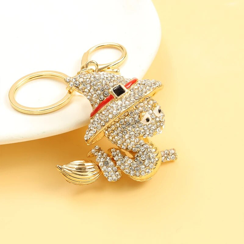 Creative Full Rhinestones Κρύσταλλοι Μπρελόκ ζώων Σμάλτο Cartoon Magic Snake κρεμαστό μπρελόκ Τσάντα τσάντα μόδας Αξεσουάρ μόδας