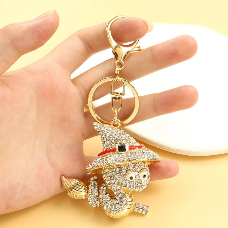 Creative Full Rhinestones Κρύσταλλοι Μπρελόκ ζώων Σμάλτο Cartoon Magic Snake κρεμαστό μπρελόκ Τσάντα τσάντα μόδας Αξεσουάρ μόδας