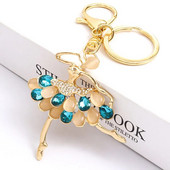 Κομψά στρας για κορίτσι μπαλέτου Ένθετο μπρελόκ Γυναικεία τσάντα κλειδιά Αξεσουάρ τσάντα μπαλαρίνας Μπρελόκ αυτοκινήτου Εσωτερικό Χορευτές Δώρο