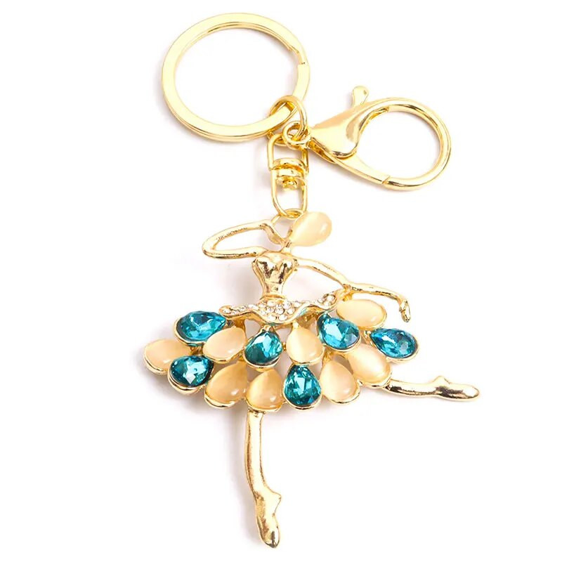 Κομψά στρας για κορίτσι μπαλέτου Ένθετο μπρελόκ Γυναικεία τσάντα κλειδιά Αξεσουάρ τσάντα μπαλαρίνας Μπρελόκ αυτοκινήτου Εσωτερικό Χορευτές Δώρο