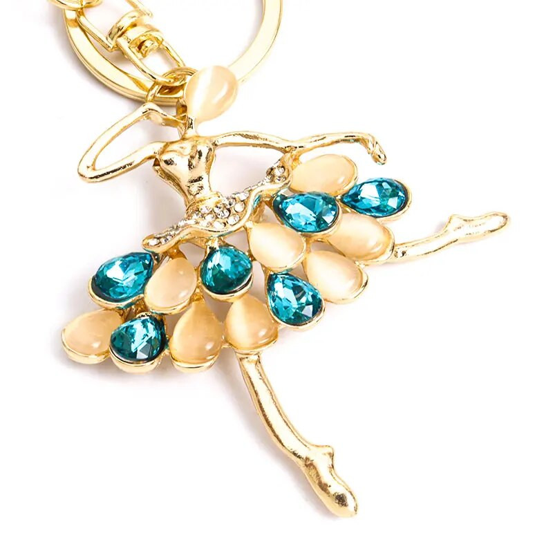 Κομψά στρας για κορίτσι μπαλέτου Ένθετο μπρελόκ Γυναικεία τσάντα κλειδιά Αξεσουάρ τσάντα μπαλαρίνας Μπρελόκ αυτοκινήτου Εσωτερικό Χορευτές Δώρο