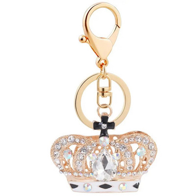 EASYA Crystal Crown Keychain Sieviešu Luksusa šarms Juvelierizstrādājumu maisiņš Atslēgu piekariņš Ornaments Vintage kāzu līgavas dāvanas līgavas māsas viesim