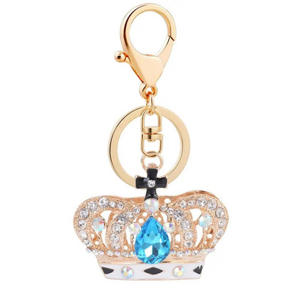 EASYA Crystal Crown Keychain Sieviešu Luksusa šarms Juvelierizstrādājumu maisiņš Atslēgu piekariņš Ornaments Vintage kāzu līgavas dāvanas līgavas māsas viesim