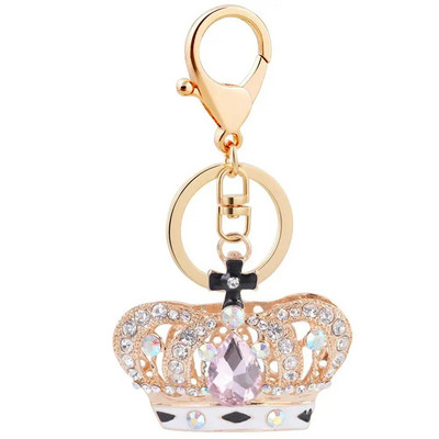 EASYA Crystal Crown Keychain Sieviešu Luksusa šarms Juvelierizstrādājumu maisiņš Atslēgu piekariņš Ornaments Vintage kāzu līgavas dāvanas līgavas māsas viesim
