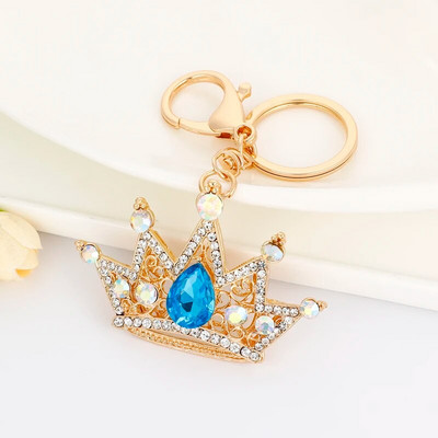 EASYA Crystal Crown Keychain Sieviešu Luksusa šarms Juvelierizstrādājumu maisiņš Atslēgu piekariņš Ornaments Vintage kāzu līgavas dāvanas līgavas māsas viesim