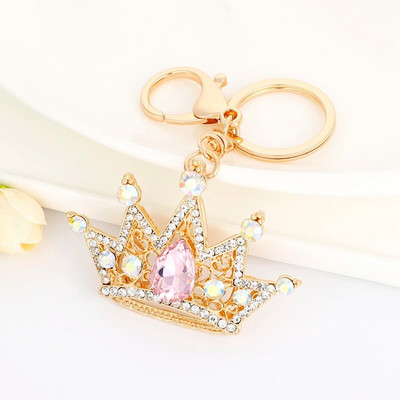EASYA Crystal Crown Keychain Sieviešu Luksusa šarms Juvelierizstrādājumu maisiņš Atslēgu piekariņš Ornaments Vintage kāzu līgavas dāvanas līgavas māsas viesim