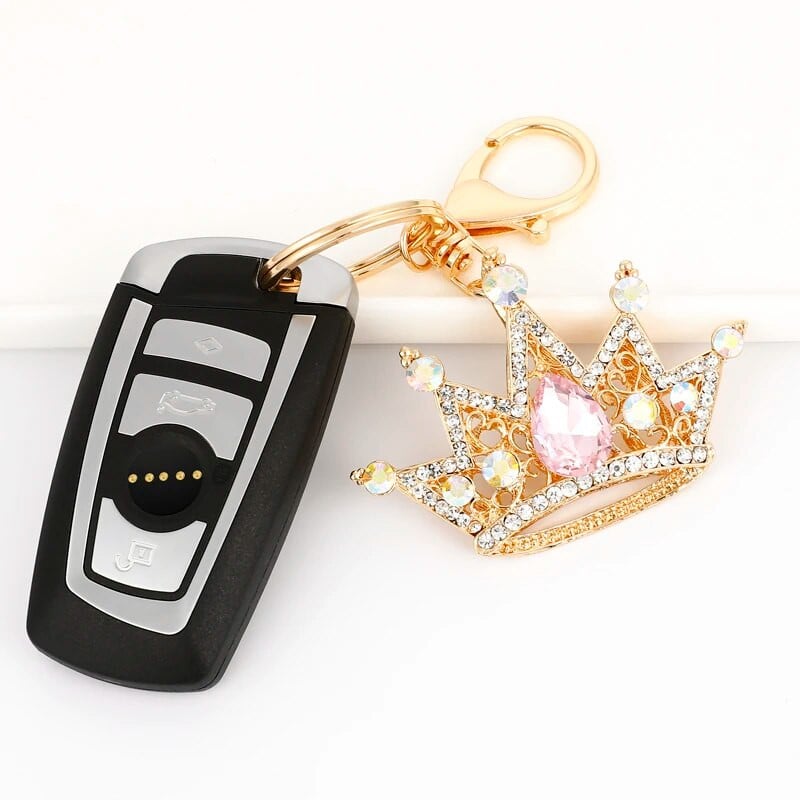 EASYA Crystal Crown Keychain Sieviešu Luksusa šarms Juvelierizstrādājumu maisiņš Atslēgu piekariņš Ornaments Vintage kāzu līgavas dāvanas līgavas māsas viesim
