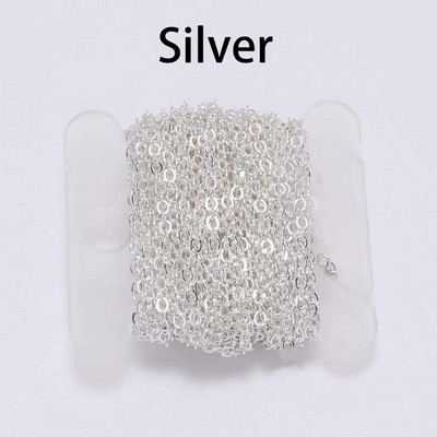 Αλυσίδα κολιέ 5 m/lot επίχρυση/χάλκινη για κοσμήματα Δημιουργία ευρημάτων DIY Αλυσίδες κολιέ Υλικά Χειροποίητα προμήθειες