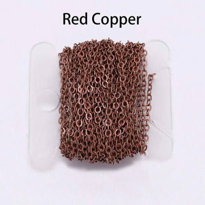 Αλυσίδα κολιέ 5 m/lot επίχρυση/χάλκινη για κοσμήματα Δημιουργία ευρημάτων DIY Αλυσίδες κολιέ Υλικά Χειροποίητα προμήθειες