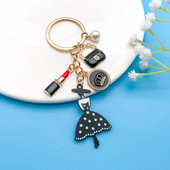 1 τμχ Fashion Modern Lady γυναικεία τσάντα κραγιόν Charms Μπρελόκ με σμάλτο για ιδανικό δώρο για γυναίκες και κορίτσια