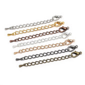 10 τμχ/παρτίδα 50 70mm Tone Extended Extension Tail Chain Lobster Clasps Connector For DIY βραχιόλι Κολιέ Κοσμήματα Making Findings
