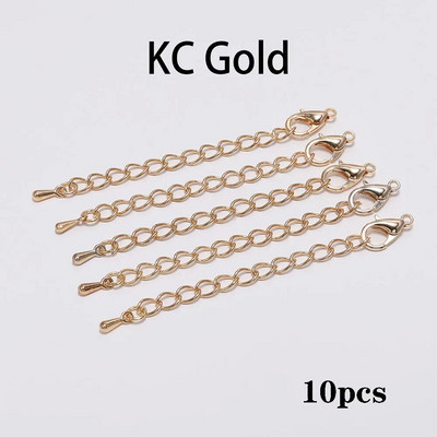 10 τμχ/παρτίδα 50 70mm Tone Extended Extension Tail Chain Lobster Clasps Connector For DIY βραχιόλι Κολιέ Κοσμήματα Making Findings