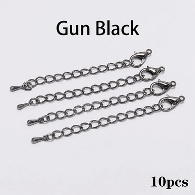 10 τμχ/παρτίδα 50 70mm Tone Extended Extension Tail Chain Lobster Clasps Connector For DIY βραχιόλι Κολιέ Κοσμήματα Making Findings