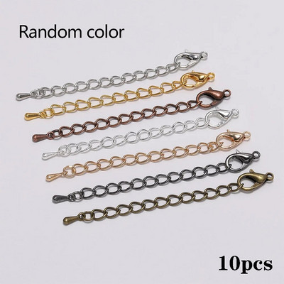 10 τμχ/παρτίδα 50 70mm Tone Extended Extension Tail Chain Lobster Clasps Connector For DIY βραχιόλι Κολιέ Κοσμήματα Making Findings