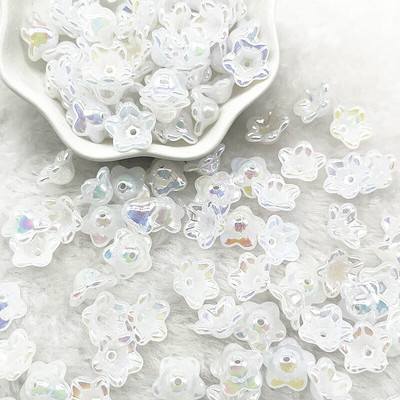 ΝΕΑ 50 τμχ 7x13 χιλιοστά σταδιακή αλλαγή ακρυλικές χάντρες καμπάνας Καπέλα Κοσμήματα ευρήματα Γούρια Βραχιόλια Spacer χάντρες για κατασκευή κοσμημάτων