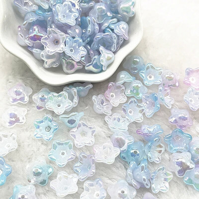 ΝΕΑ 50 τμχ 7x13 χιλιοστά σταδιακή αλλαγή ακρυλικές χάντρες καμπάνας Καπέλα Κοσμήματα ευρήματα Γούρια Βραχιόλια Spacer χάντρες για κατασκευή κοσμημάτων