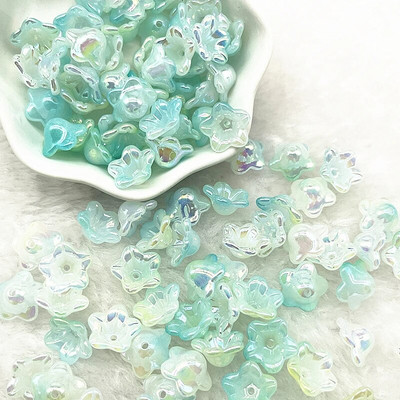 ΝΕΑ 50 τμχ 7x13 χιλιοστά σταδιακή αλλαγή ακρυλικές χάντρες καμπάνας Καπέλα Κοσμήματα ευρήματα Γούρια Βραχιόλια Spacer χάντρες για κατασκευή κοσμημάτων