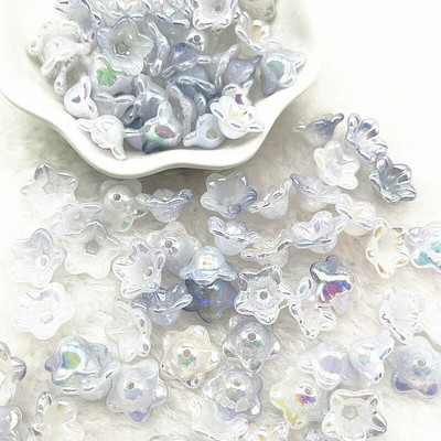 ΝΕΑ 50 τμχ 7x13 χιλιοστά σταδιακή αλλαγή ακρυλικές χάντρες καμπάνας Καπέλα Κοσμήματα ευρήματα Γούρια Βραχιόλια Spacer χάντρες για κατασκευή κοσμημάτων