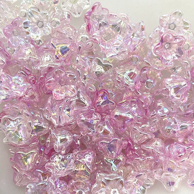 ΝΕΑ 50 τμχ 7x13 χιλιοστά σταδιακή αλλαγή ακρυλικές χάντρες καμπάνας Καπέλα Κοσμήματα ευρήματα Γούρια Βραχιόλια Spacer χάντρες για κατασκευή κοσμημάτων