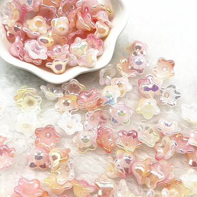 ΝΕΑ 50 τμχ 7x13 χιλιοστά σταδιακή αλλαγή ακρυλικές χάντρες καμπάνας Καπέλα Κοσμήματα ευρήματα Γούρια Βραχιόλια Spacer χάντρες για κατασκευή κοσμημάτων