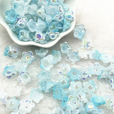 ΝΕΑ 50 τμχ 7x13 χιλιοστά σταδιακή αλλαγή ακρυλικές χάντρες καμπάνας Καπέλα Κοσμήματα ευρήματα Γούρια Βραχιόλια Spacer χάντρες για κατασκευή κοσμημάτων