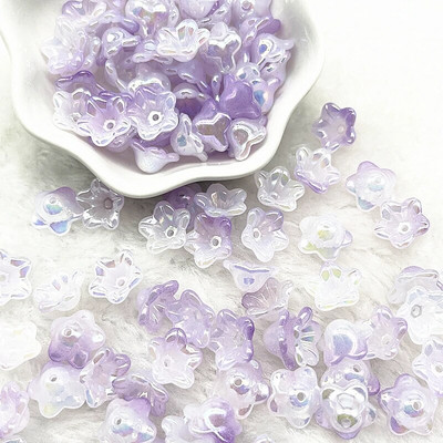 ΝΕΑ 50 τμχ 7x13 χιλιοστά σταδιακή αλλαγή ακρυλικές χάντρες καμπάνας Καπέλα Κοσμήματα ευρήματα Γούρια Βραχιόλια Spacer χάντρες για κατασκευή κοσμημάτων